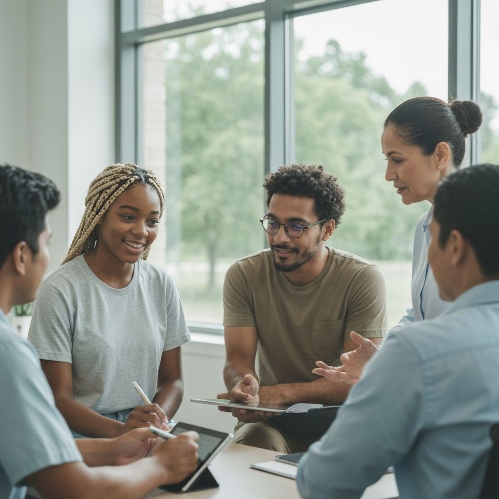 Team working in disability services